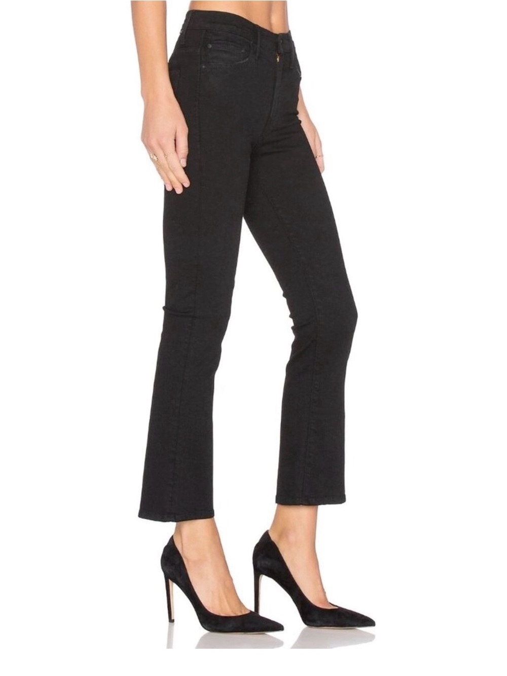 Mother Jeans The Insider Crop Not Guilty Size 27 Black